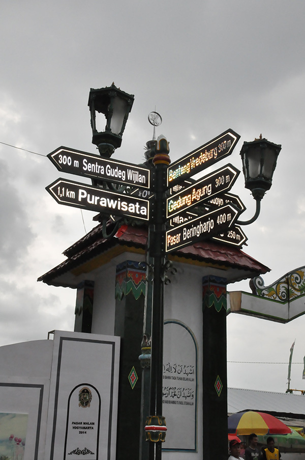 Tiang petujuk arah jogja