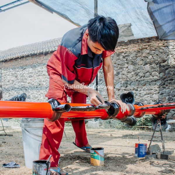 tiang lampu dual arms kediri