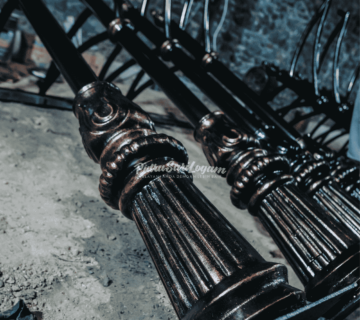 Tiang lampu dual arms untuk riau