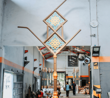Tiang lampu PJU untuk Kota Lombok