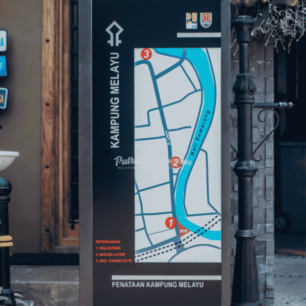 tiang papan denah untuk kota semarang