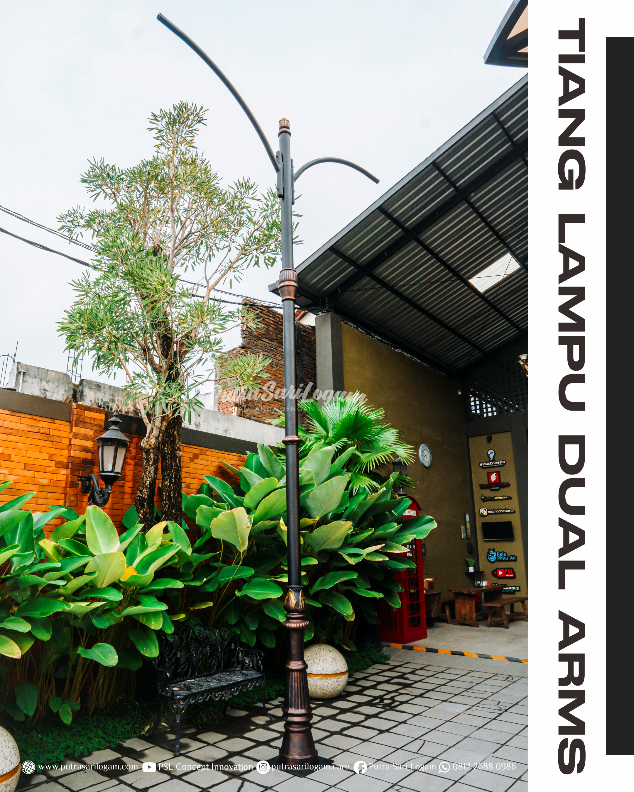 Tiang Lampu Dual Arms Untuk Kota Purworejo